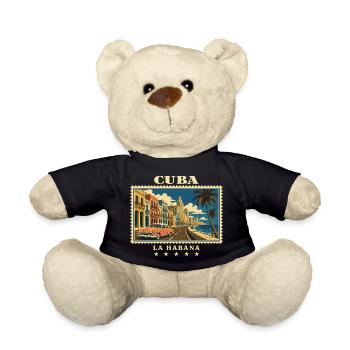 Kuba La Habana Vintage Reisemarke - Teddy - Schwarz - Vorne