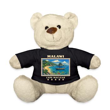 Malawi Cape Maclear Vintage Travel Brand - Teddy Bear - black - Front