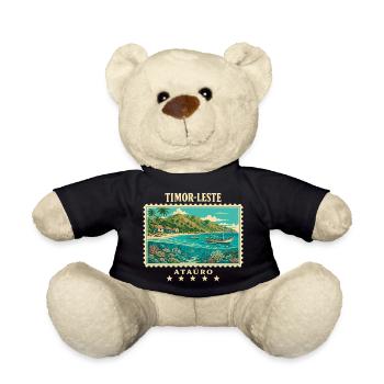 Timor-Leste Ataúro Vintage Reisemarke - Teddy - Schwarz - Vorne