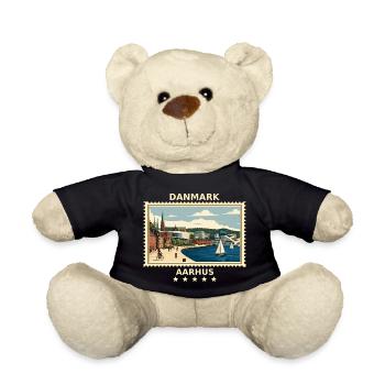 Dänemark Aarhus Vintage Reisemarke - Teddy - Schwarz - Vorne
