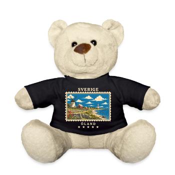 Schweden Öland Vintage Reisemarke - Teddy - Schwarz - Vorne
