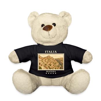 Italien Matera Vintage Reisemarke - Teddy - Schwarz - Vorne