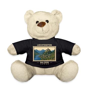 Liechtenstein Balzers Vintage Reisemarke - Teddy - Schwarz - Vorne