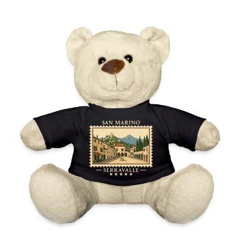 San Marino Serravalle Vintage Reisemarke - Teddy - Schwarz - Vorne