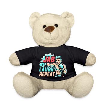 Jab Laugh Repeat Gloves Boxing Gloves - Teddy Bear - black - Front