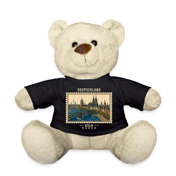 Deutschland Köln Vintage Reisemarke - Teddy - Schwarz - Vorne