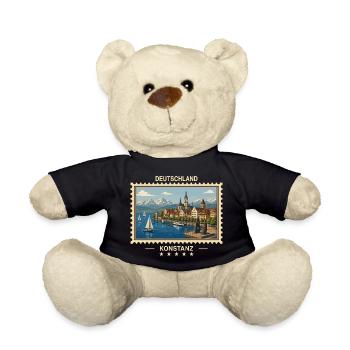 Deutschland Konstanz Vintage Reisemarke - Teddy - Schwarz - Vorne