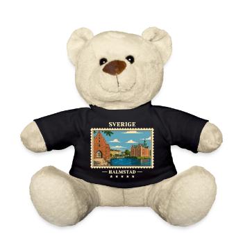 Schweden Halmstad Vintage Reisemarke - Teddy - Schwarz - Vorne