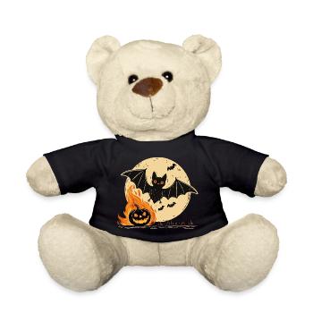 Halloween Fledermaus Mondschein - Teddy - Schwarz - Vorne