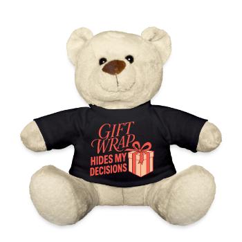 Geschenkverpackung – Gift Wrap Hides My Decisions - Teddy - Schwarz - Vorne