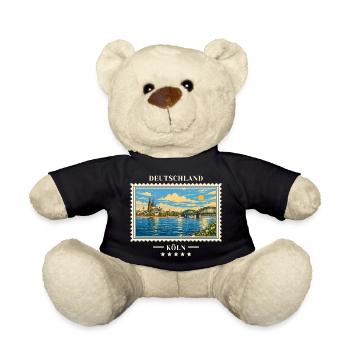 Deutschland Köln Vintage Reisemarke - Teddy - Schwarz - Vorne
