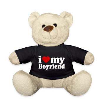 I love my boyfriend - Teddy - Schwarz - Vorne