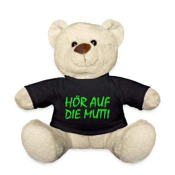 Hör auf die mutti - Teddy - Schwarz - Vorne