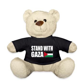 Stand with gaza - Teddy Bear - black - Front