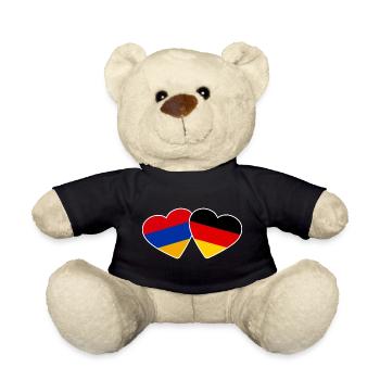 Armenia Germany Heart Armenia Flag Armenian - Teddy Bear - black - Front