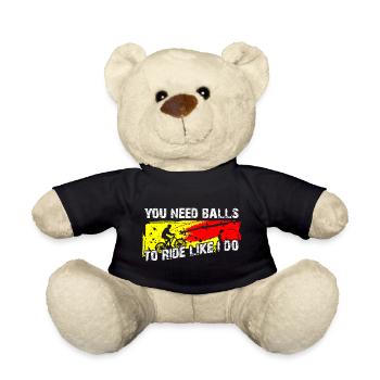 Il faut du courage pour rouler comme moi Biker Motif - Nounours - noir - Devant