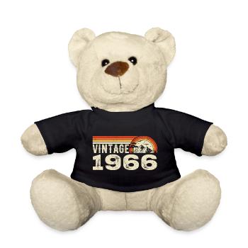 Jahrgang 1966 Geburtstagsgeschenk 1966 Retro 1966 - Teddy - Schwarz - Vorne