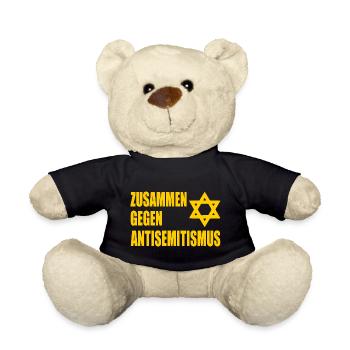 zusammen gegen antisemitismus - Teddy - Schwarz - Vorne
