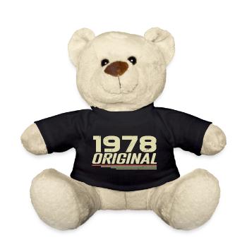 Né en 1978 Vintage 1978 Anniversaire Rétro 1978 - Nounours - noir - Devant