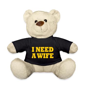 I need a wife - Teddy - Schwarz - Vorne