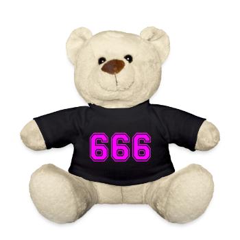 666 - Teddy Bear - black - Front