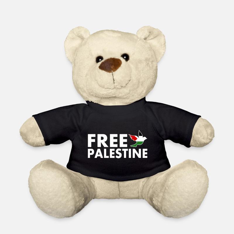 Free palestine - Teddy Bear - black