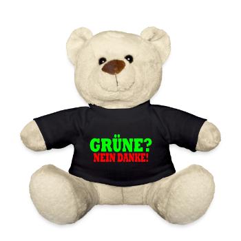 grüne nein danke - Teddy - Schwarz - Vorne