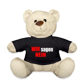 Wir sagen nein - Teddy - Schwarz - Vorne