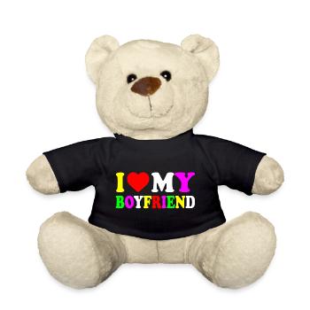 I love my boyfriend - Nounours - noir - Devant