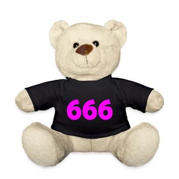 666 - Teddy Bear - black - Front