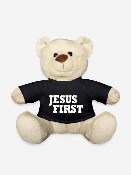 Jesus first - Teddy - Schwarz