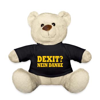 Dexit nein danke - Teddy - Schwarz - Vorne
