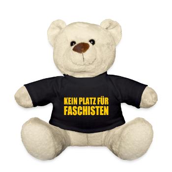 kein platz für faschisten - Teddy - Schwarz - Vorne