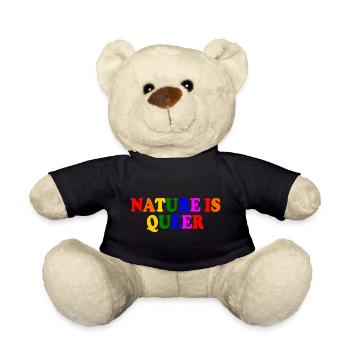 Nature is queer - Teddy Bear - black - Front