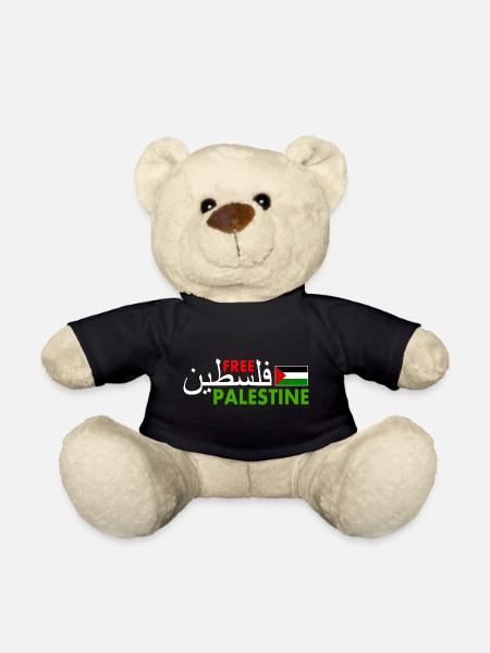 Free palestine فلسطين Palestine - Nounours - noir