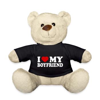 I love my boyfriend - Teddy - Schwarz - Vorne