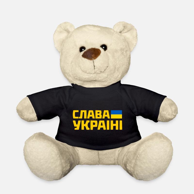 Slava ukraini - Teddy - Schwarz