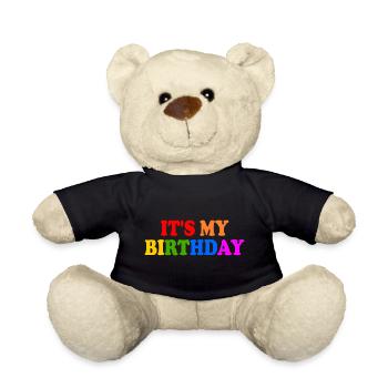 Its my birthday - Teddy Bear - black - Front