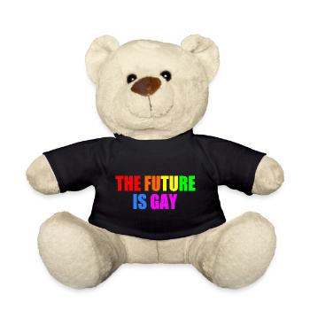 The future is gay - Teddy Bear - black - Front