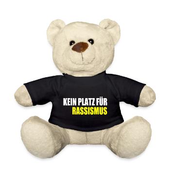 kein platz für rassismus - Teddy - Schwarz - Vorne