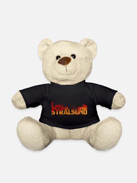 Hansestadt Stralsund Silhouette Skyline Ozeaneum B - Teddy - Schwarz