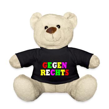 Gegen rechts - Teddy - Schwarz - Vorne