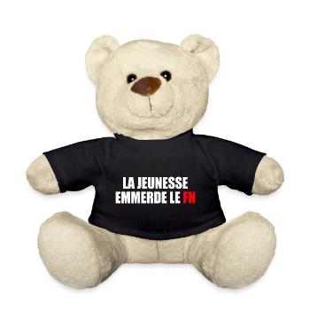 la jeunesse emmerde front national - Nounours - noir - Devant