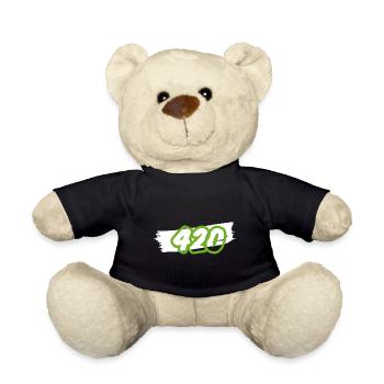 420 Cannabis Legalisierung Spruch - Teddy - Schwarz - Vorne