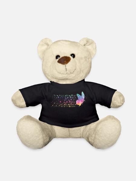 Butterfly - Rainbow Stardust - Teddy Bear - black