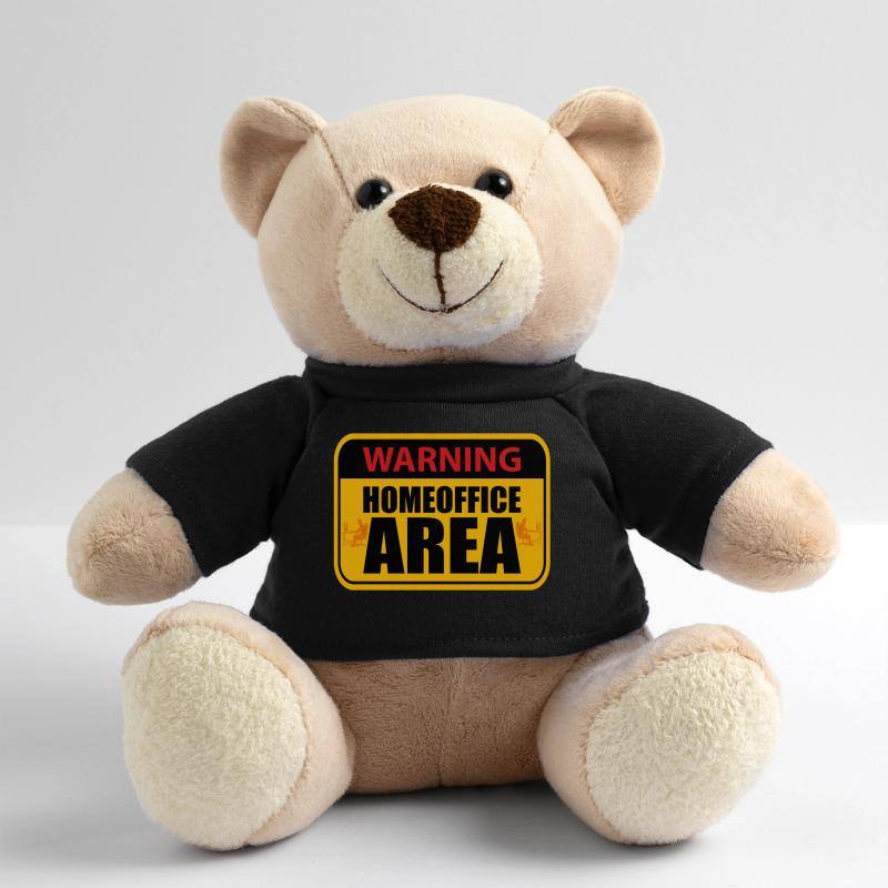 Home Office Warning Home Office Area Shield Teddy Bear