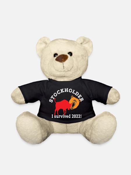 Stockholder I survived 2022 - Shareholder after crash - Teddy Bear - black