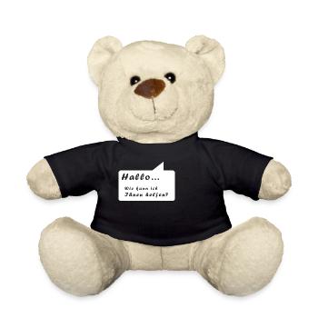 Wie kann ich helfen? - Teddy - Schwarz - Vorne
