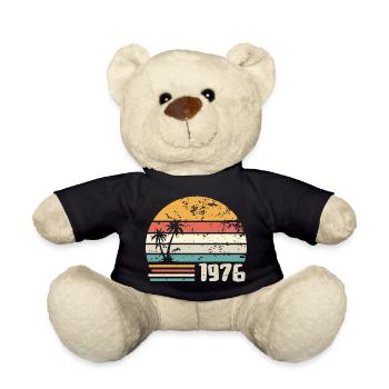 1976 Birthday Gift - Made in 1976 Retro 1976 - Teddy Bear - black - Front