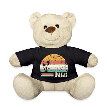 1960 Geburtstagsgeschenk - Hergestellt in 1960 Retro 1960er Jahre - Teddy - Schwarz - Vorne
